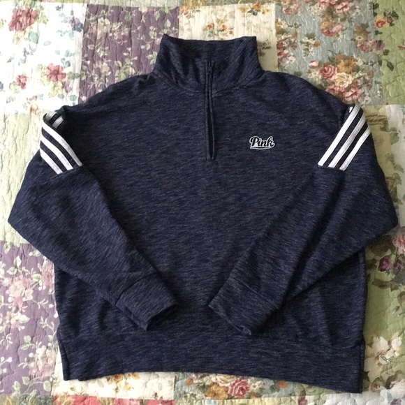 PINK Victoria's Secret Jackets & Blazers - 💙VS Pink Blue Quarter Zip Jacket💙